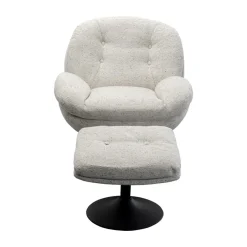 Draai fauteuil met voetenbank - Kare Design Standford