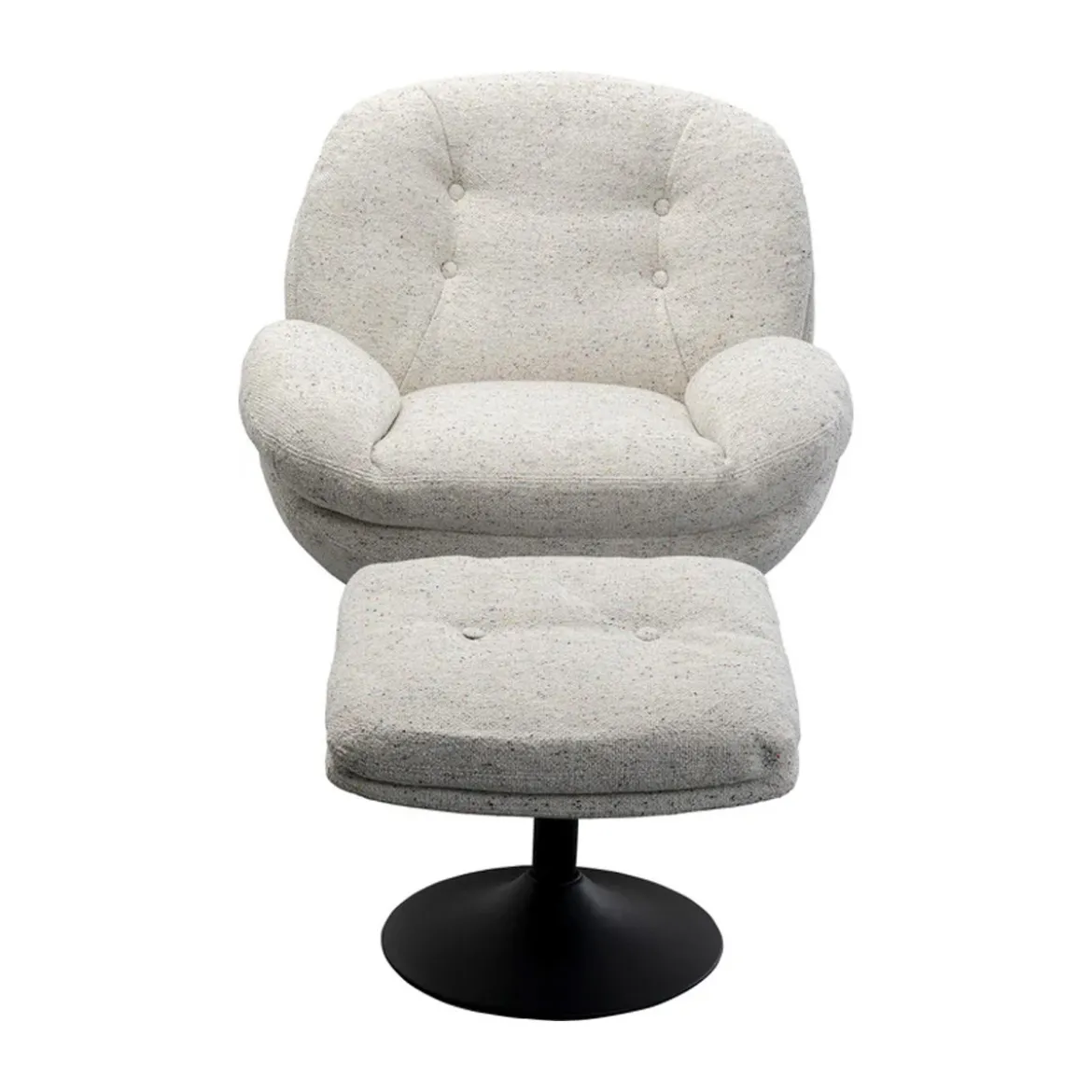 Draai fauteuil met voetenbank - Kare Design Standford