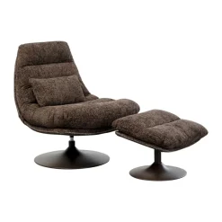 Draai fauteuil met voetenbank - Kare Design Montreal