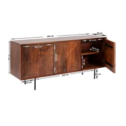 Dressoir donker hout - Kare Design Grooves