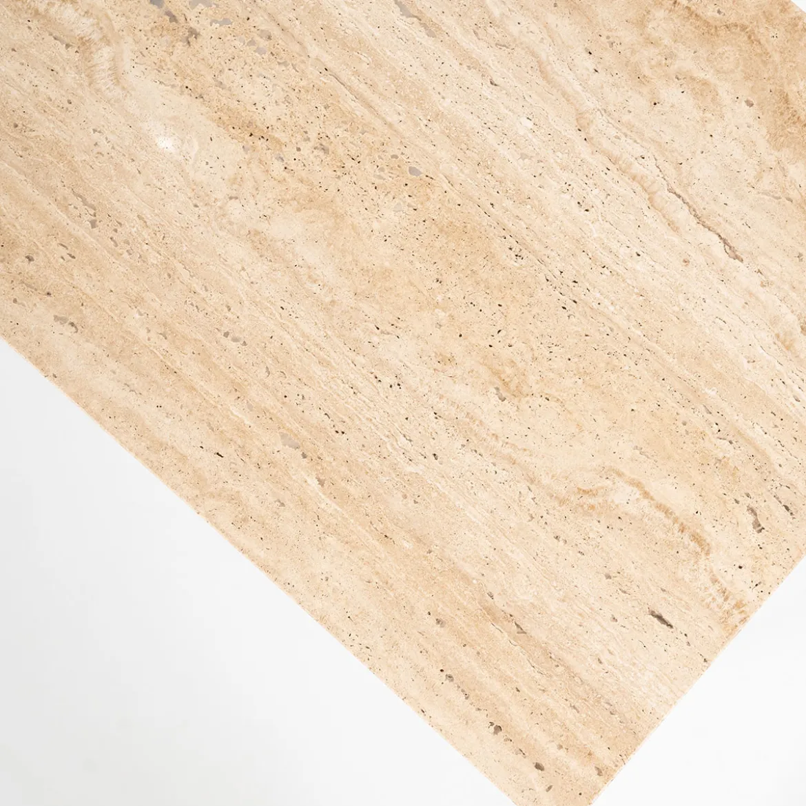 Dressoir donker hout met travertin blad - Eleonora Lio