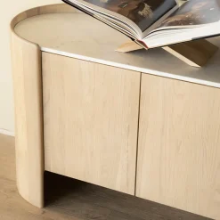Dressoir eiken met wit marmer - Eleonora Don