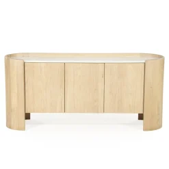 Dressoir eiken met wit marmer - Eleonora Don