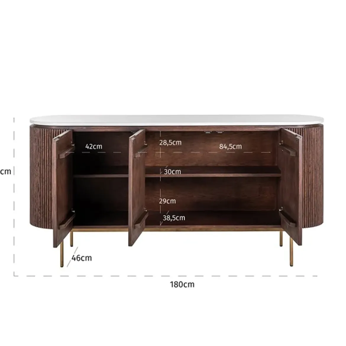 Dressoir marmerlook - Richmond Interiors Barkley