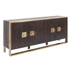 Dressoir messing en donker hout - Kare Design Osaka