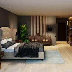 Dressoir messing en donker hout - Kare Design Osaka