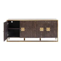 Dressoir messing en donker hout - Kare Design Osaka