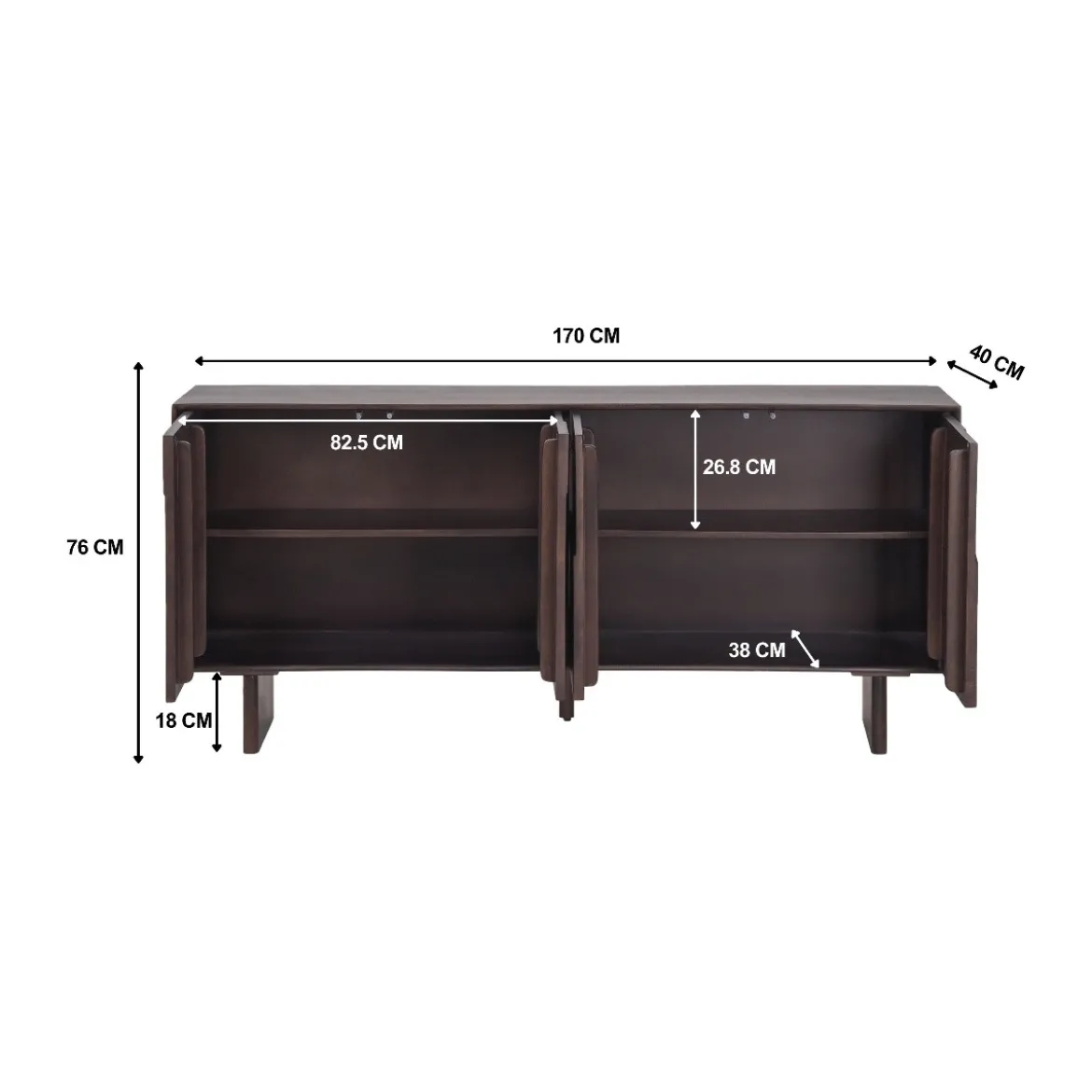 Dressoir met organisch patroon - Bodio Koto