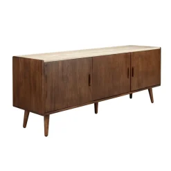 Dressoir walnoot en travertin - Dutchbone Arda