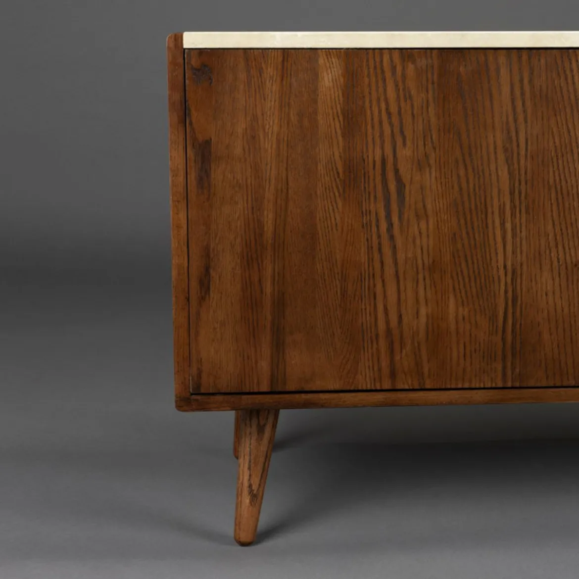 Dressoir walnoot en travertin - Dutchbone Arda