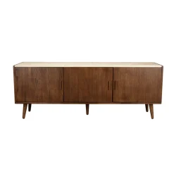 Dressoir walnoot en travertin - Dutchbone Arda