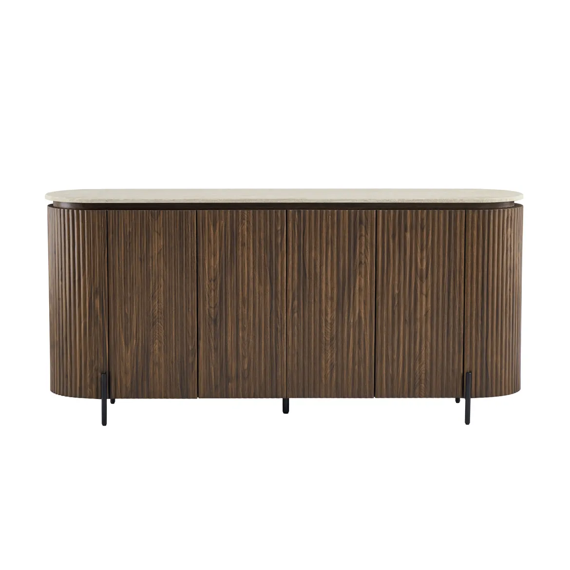 Dressoir walnoot met marmer - Bodio Hinoki