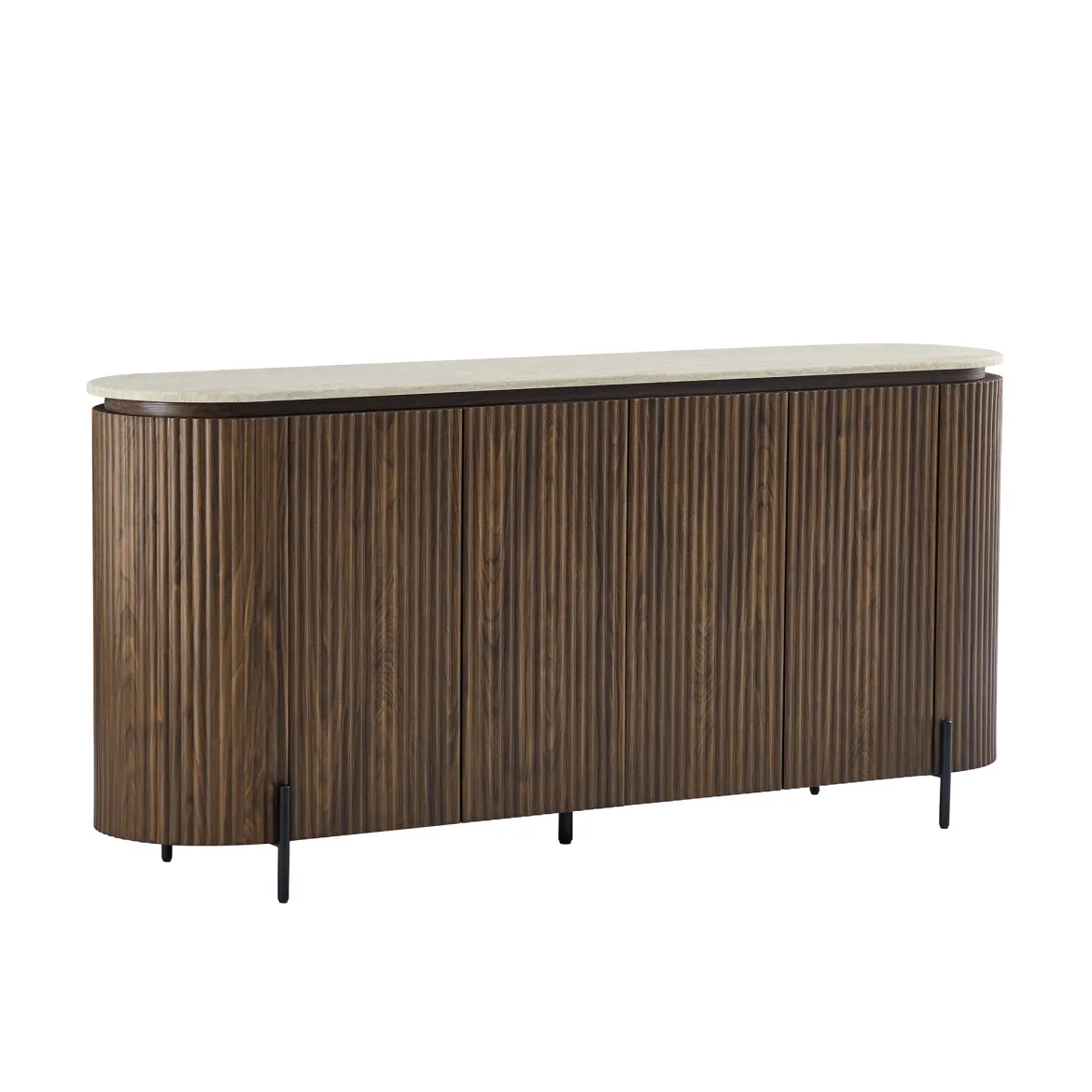 Dressoir walnoot met marmer - Bodio Hinoki