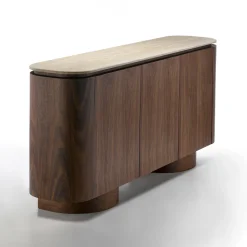 Dressoir walnoot met travertin - Bodio Sora