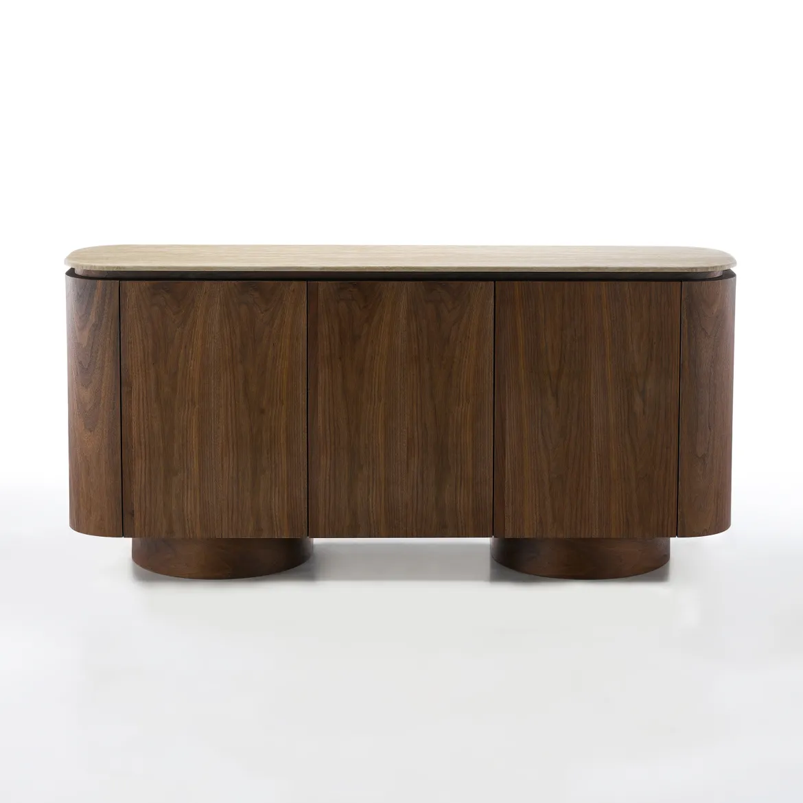 Dressoir walnoot met travertin - Bodio Sora