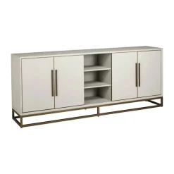 Dressoir wit hout met messing - Richmond Interiors Whitebone