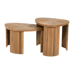 Driehoekige salontafels van teak - By-Boo Tala