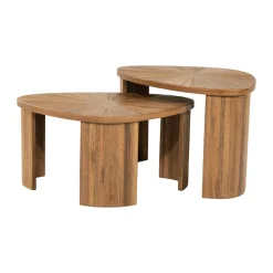 Driehoekige salontafels van teak - By-Boo Tala