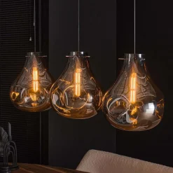 Druppel hanglamp gebogen glas - Santa Dent Glass
