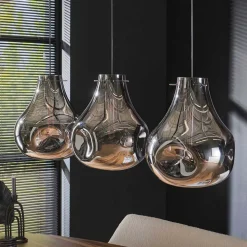 Druppel hanglamp gebogen glas - Santa Dent Glass
