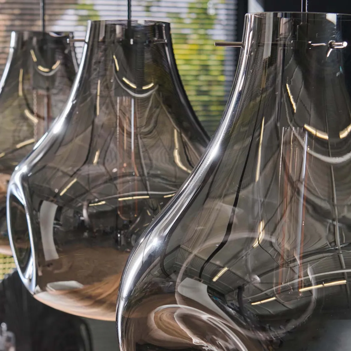 Druppel hanglamp gebogen glas - Santa Dent Glass