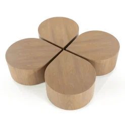 Druppelvorm salontafel hout - Eleonora Jules