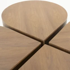 Druppelvorm salontafel hout - Eleonora Jules