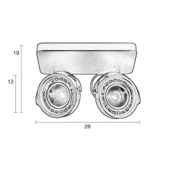 Dubbele LED spot - Zuiver Dice-2 DTW