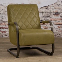 Ecoleer fauteuil met ruitstiksel - Tower Living Civo