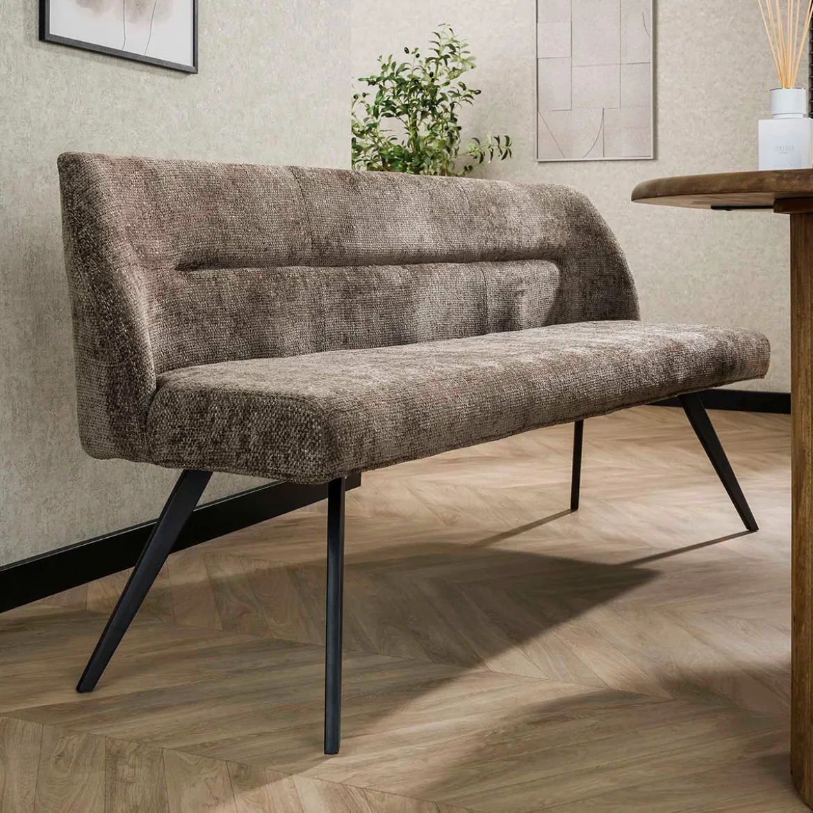 Eetkamerbank zachte stof - Giani Pull