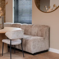 Eetkamerbank zachte stof lovely beige - Richmond Interiors Hillpark