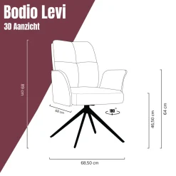 Eetkamerstoel met armleuningen - Bodio Levi