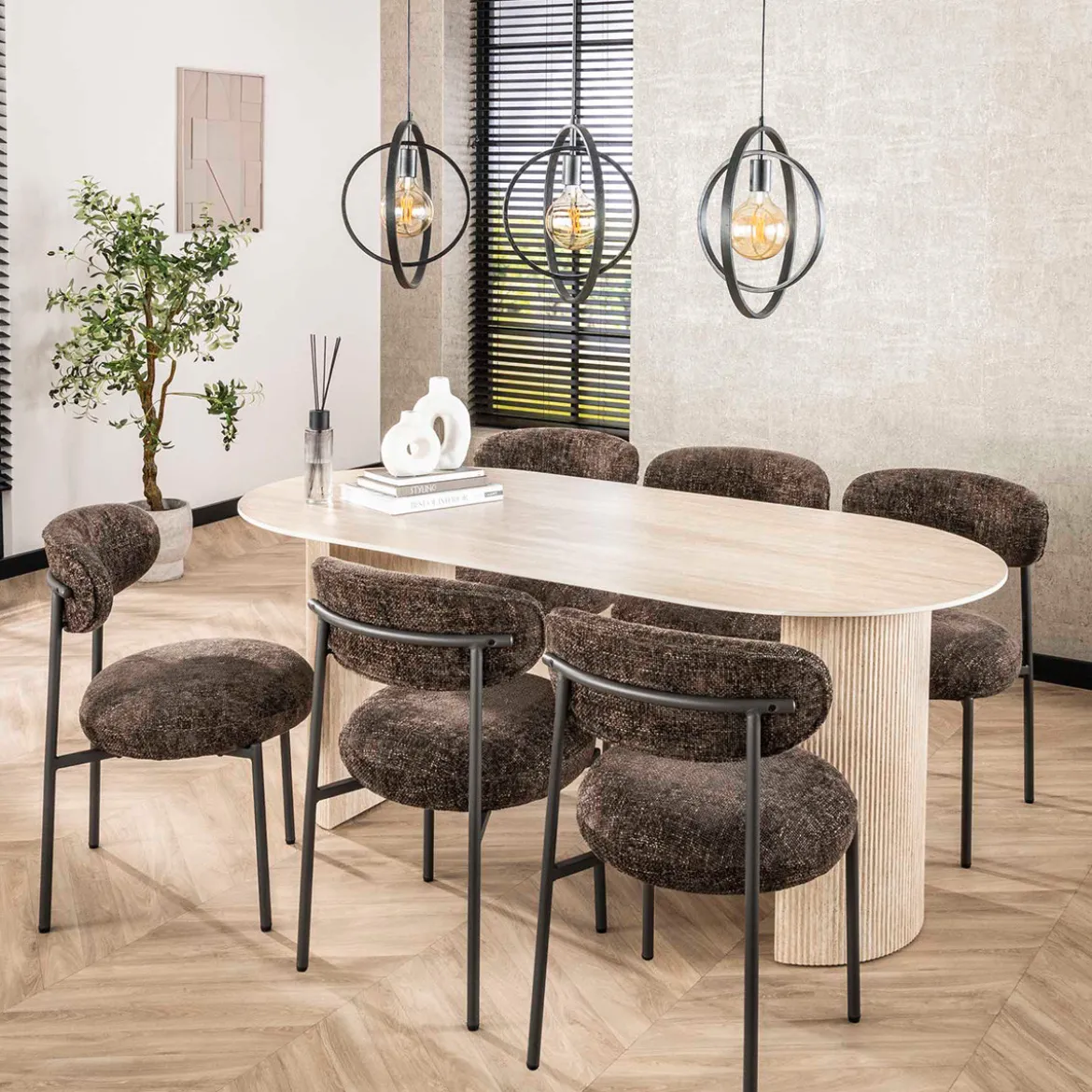 Eetkamerstoel met ronde zitting - Giani Trendy Round