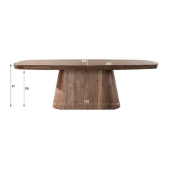 Eettafel deens ovaal 240 cm - Giani Arcadia