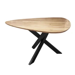 Eettafel driehoek massief acaciahout - Giani Triangle Wood