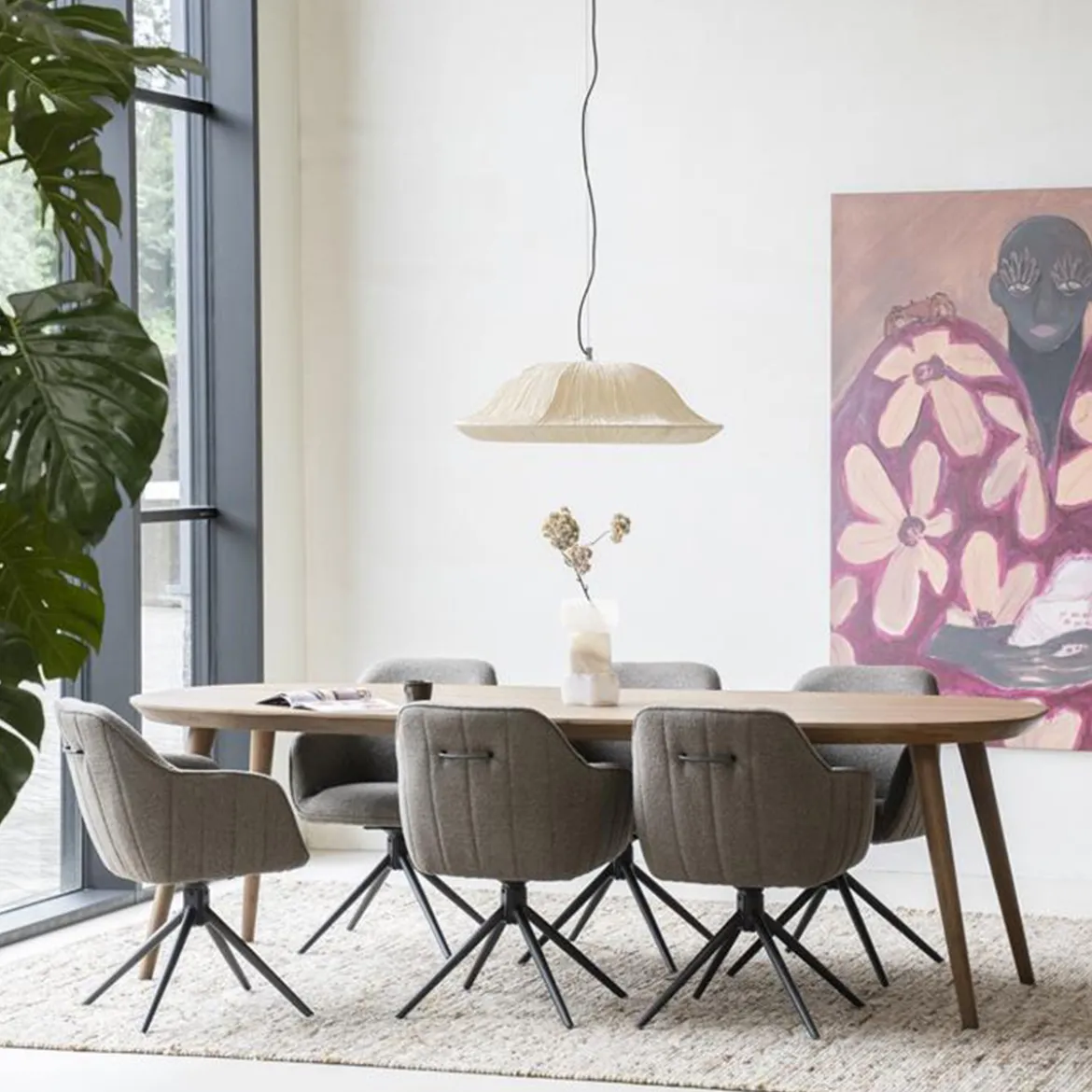 Eettafel gerookt eiken met ronde hoeken - Eleonora Elijah