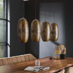 Eettafel hanglamp brons met gaatjes - Santa Cosmic