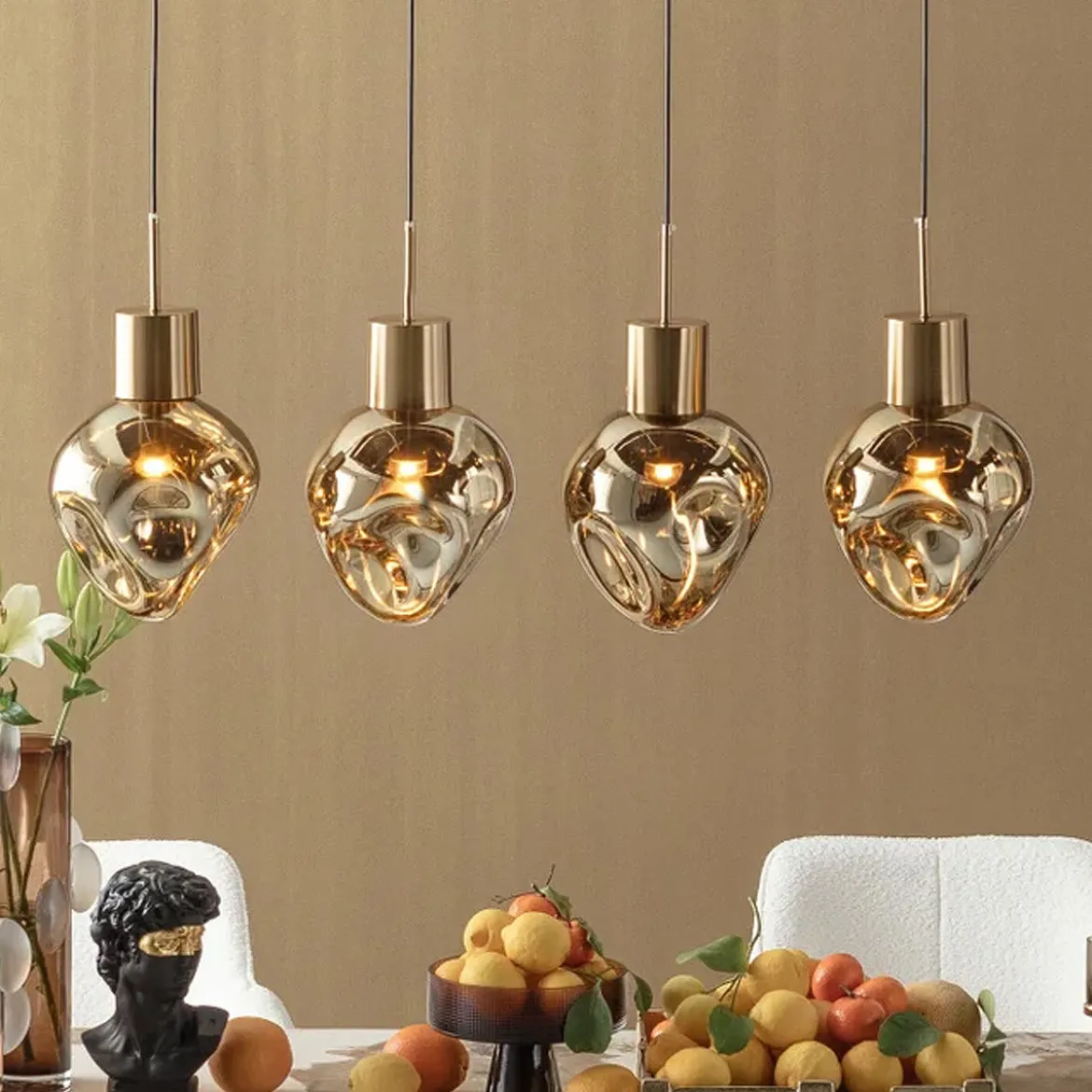 Eettafel hanglamp gedeukt glas - Kare Design Supernova Dough