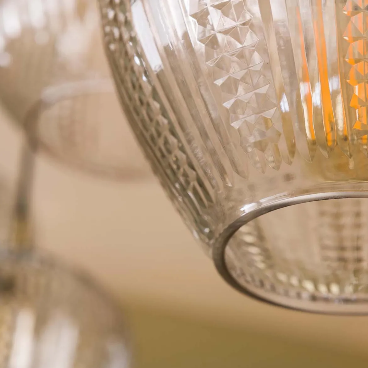 Eettafel hanglamp klassiek - Santa Diamond Grain