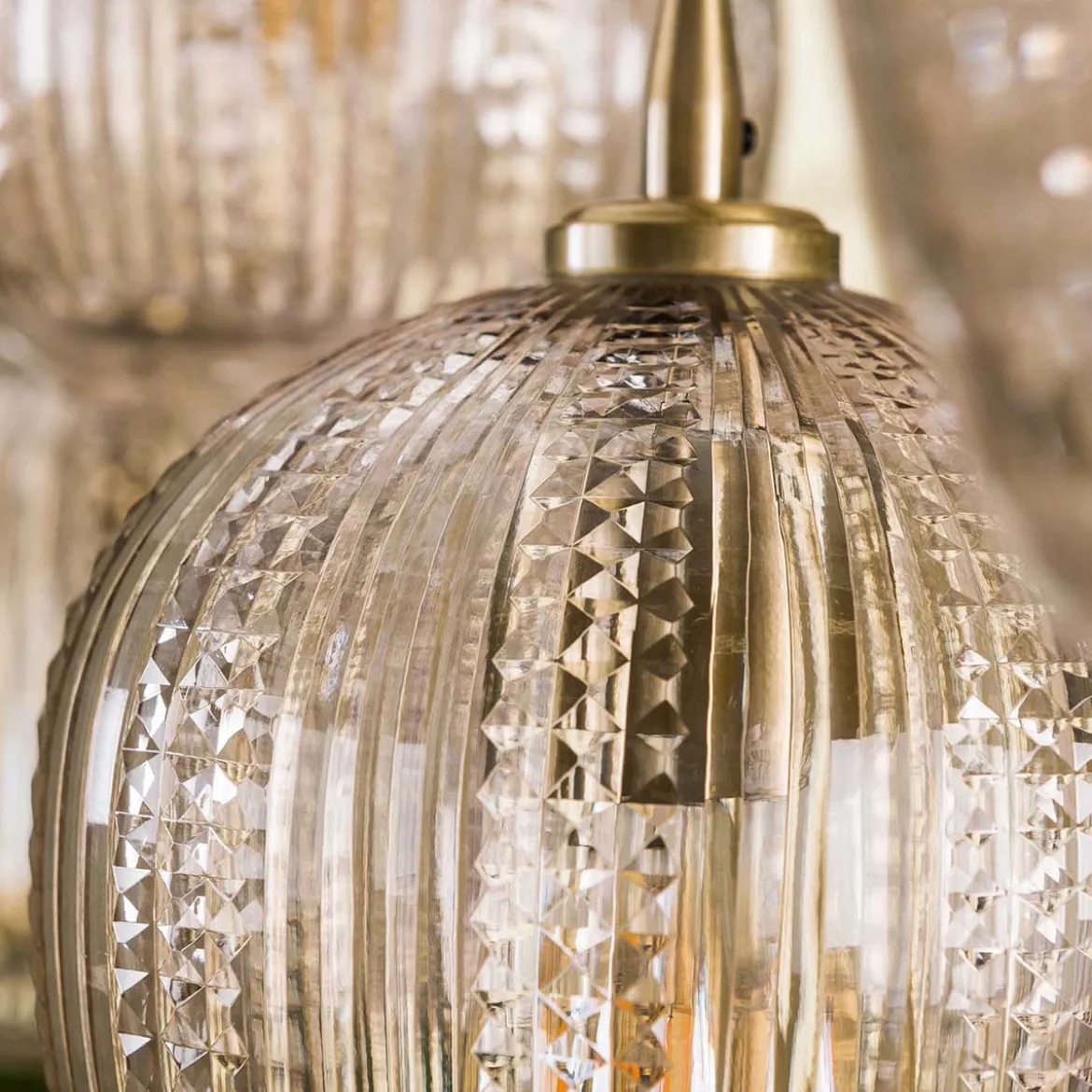 Eettafel hanglamp klassiek - Santa Diamond Grain
