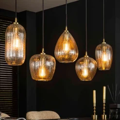 Eettafel hanglamp klassiek - Santa Diamond Grain