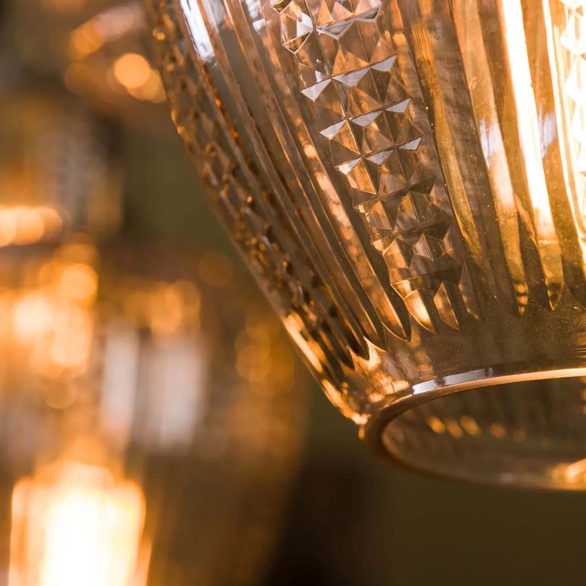 Eettafel hanglamp klassiek - Santa Diamond Grain