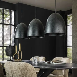 Eettafel hanglamp 3 lichts charcoal - Santa Kosmos