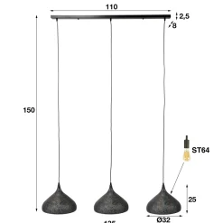 Eettafel hanglamp met gaatjes - Santa Punch