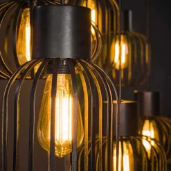 Eettafel hanglamp met open kappen - Santa Mix Metal