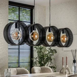 Eettafel hanglamp rond metaal gaas - Santa Ring