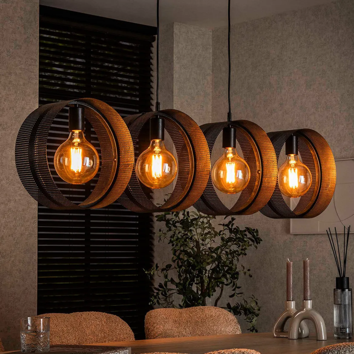 Eettafel hanglamp rond metaal gaas - Santa Ring