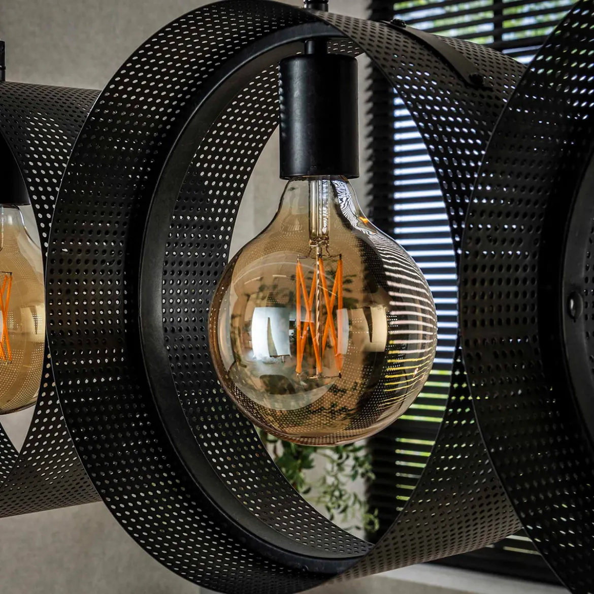 Eettafel hanglamp rond metaal gaas - Santa Ring
