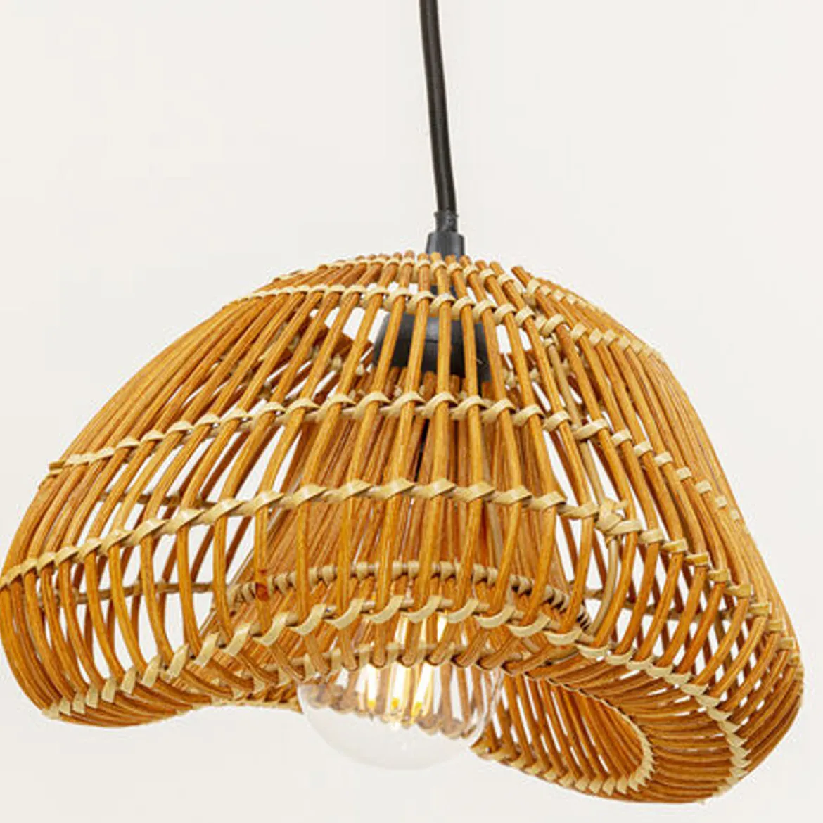 Eettafel hanglamp wabi sabi rotan - Kare Design Aloha Drop Quattro