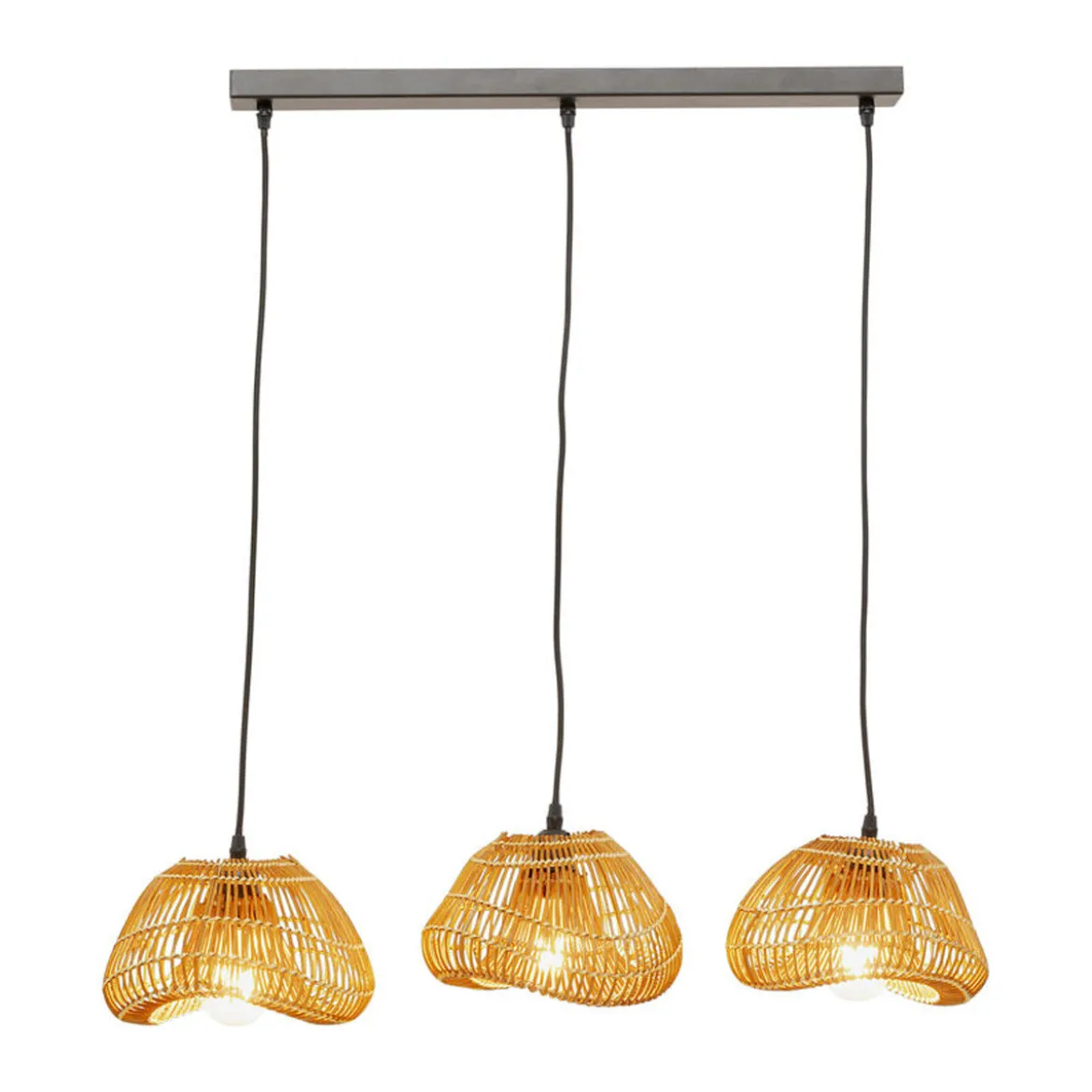 Eettafel hanglamp wabi sabi rotan - Kare Design Aloha Drop Quattro